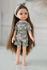 Ubranko dla lalki 32cm dziewczęce szorty i t-shirt moro acu pixel