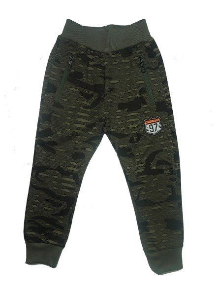 Spodnie dresowe moro dziecięce chłopięce/dziecięce/młodzieżowe brązowo- czarne.