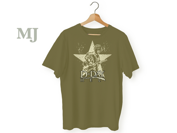 Koszulka T-shirt D-Day Hel Żołnierz Khaki Dziecięca