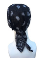 Bandana wiązana czarna wzór