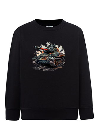 Bluza chłopięca nadruk Czołg czarna