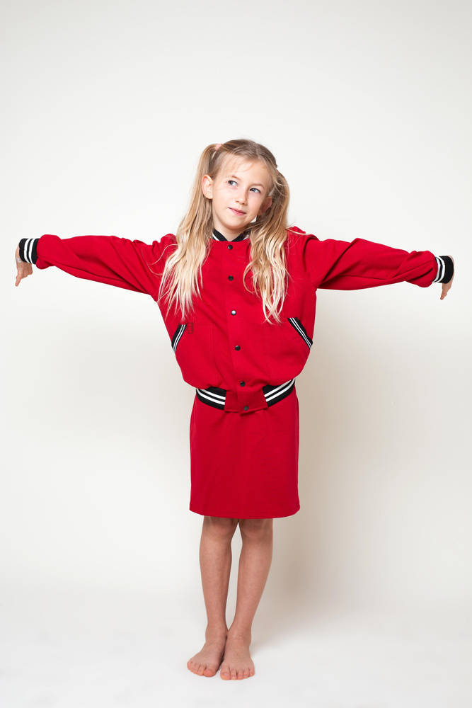 Spódnica dziewczęca czerwona ołówkowa Produkt Polski