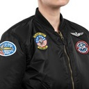 Kurtka dziewczęca Lotnicza Pilotka MA1 kolor black