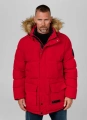 Kurtka zimowa pikowana parka z kapturem Pitbull West Coast FOREST Czerwona