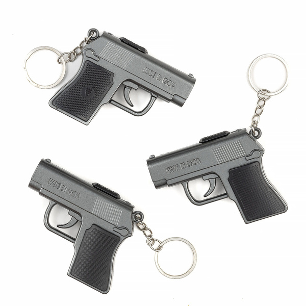 Brelok pistolet latarka z laserem B-2252