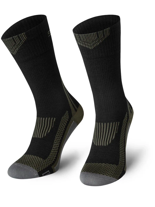 Skarpety trekkingowe kompresyjne taktyczne khaki Spaio