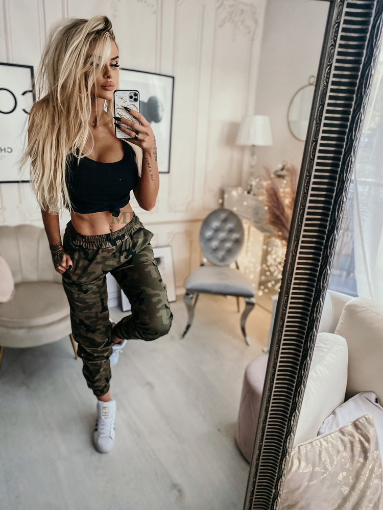 Spodnie joggery moro damskie WZ93