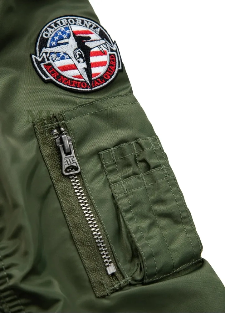 Kurtka bomberka dziewczęca MA-1 Oliwkowa PitBull