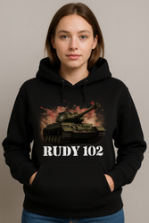 Bluza damska nadruk Czołg Rudy 102 czarna