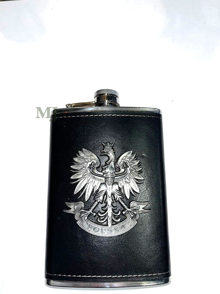 Piersiówka Polska Godło czarne