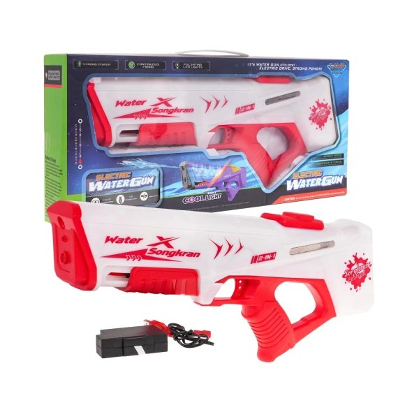 Pistolet na wodę z funkcją światła czerwony