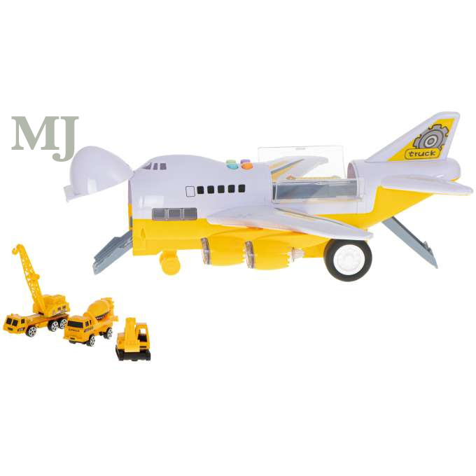 Transporter samolot + 6 aut pojazdy budowlane bok/przód 	KX5987 