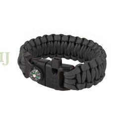 Bransoleta paracord survival 5w1 kompas, krzesiwo, gwizdek, piłka, linka