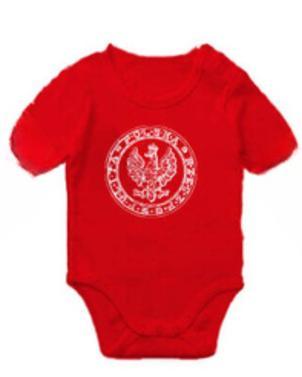 Body dziecięce Orzeł krótki rękaw czerwone