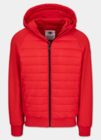 Kurtka hybrydowa przejściowa z kapturem PALOMAR Czerwona