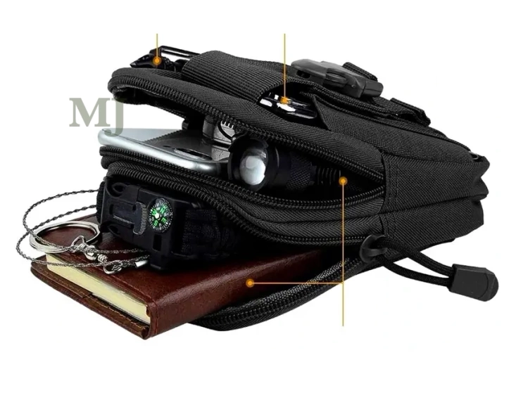 Saszetka męska wojskowa nerka biodrówka do paska coyote