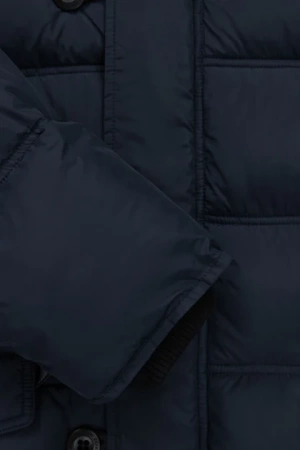 Kurtka zimowa pikowana parka z kapturem Pitbull West Coast KINGSTON II Ciemny Granatowy