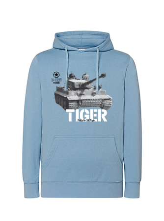 Bluza chłopięca nadruk Czołg Tiger jasnoniebieska