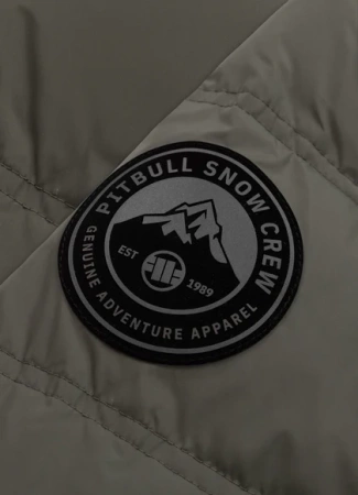 Kurtka zimowa pikowana parka z kapturem Pitbull West Coast KINGSTON II Oliwkowa