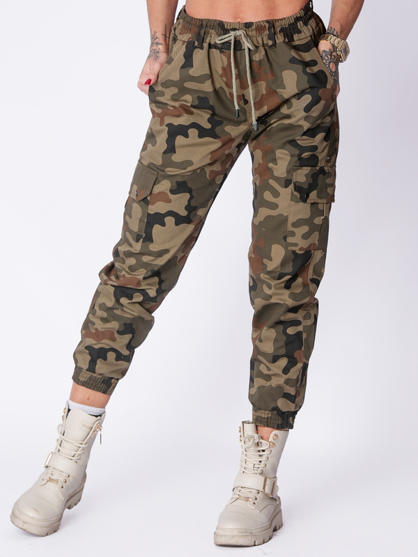 Spodnie joggery moro damskie WZ93