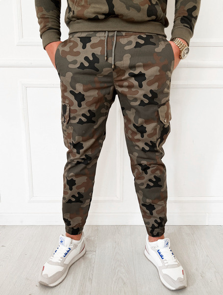 Spodnie joggery moro męskie z kieszenią na nogawce WZ93 rip-stop