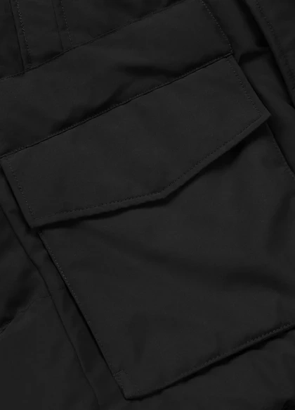 Kurtka zimowa pikowana parka z kapturem Pitbull West Coast FOREST Czarna