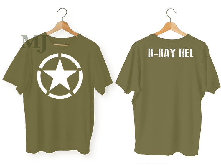 Koszulka T-shirt D-Day Hel Gwiazda Khaki Dziecięca