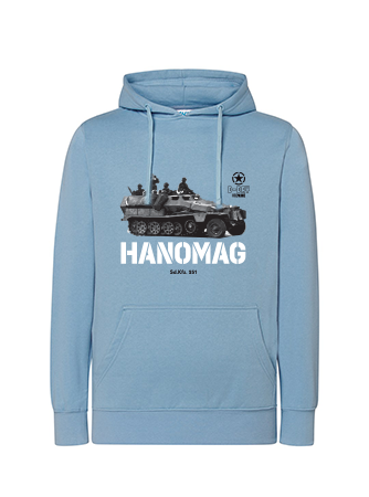 Bluza chłopięca nadruk Czołg Hanomag jasnoniebieska