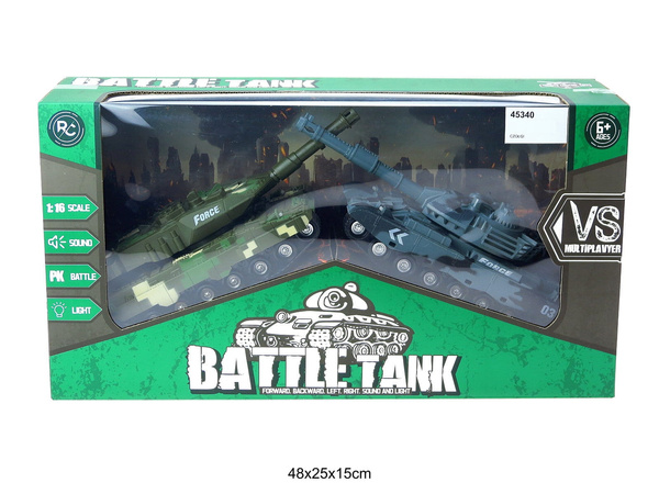Czołgi zdalnie sterowane na pilota RC Battle Tank zestaw 2 sztuk 45340