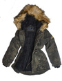 Kurtka parka moro chłopięca z kapturem futro.