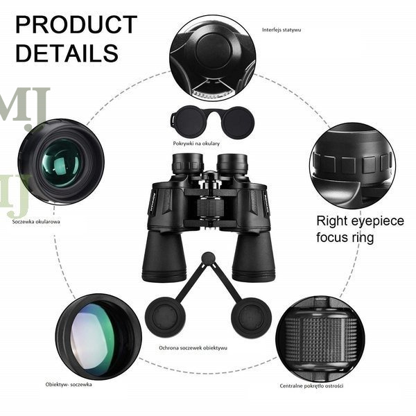 lornetka taktyczna myśliwska wodoodporna 25x50