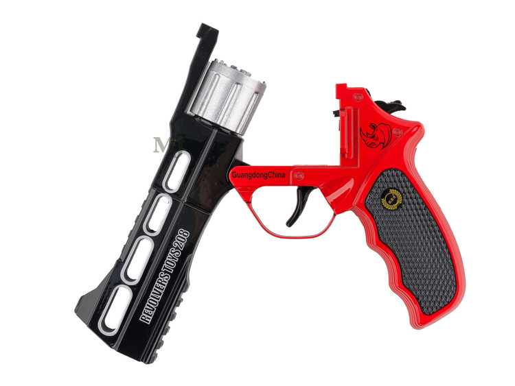 Pistolet  metalowy na kapiszony czerwony MPS-208-1