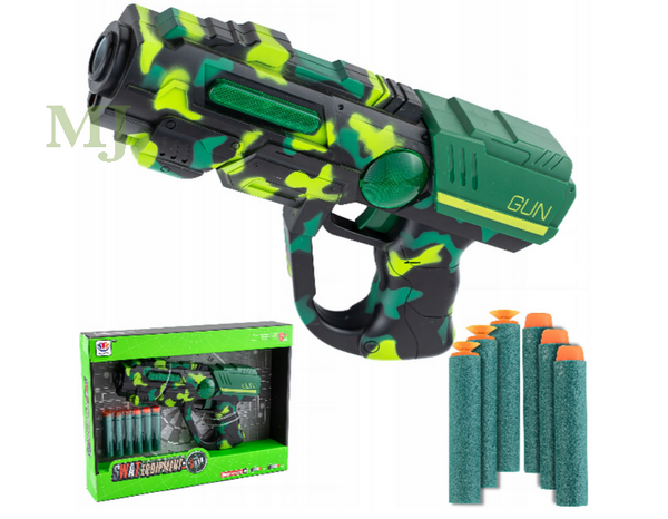 Pistolet na strzałki zabawka światło dźwięk 22cm