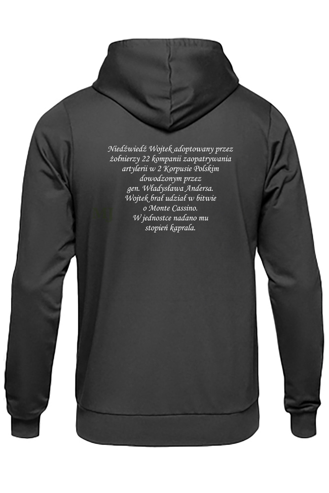 Bluza damska nadruk Miś Wojtek czarna