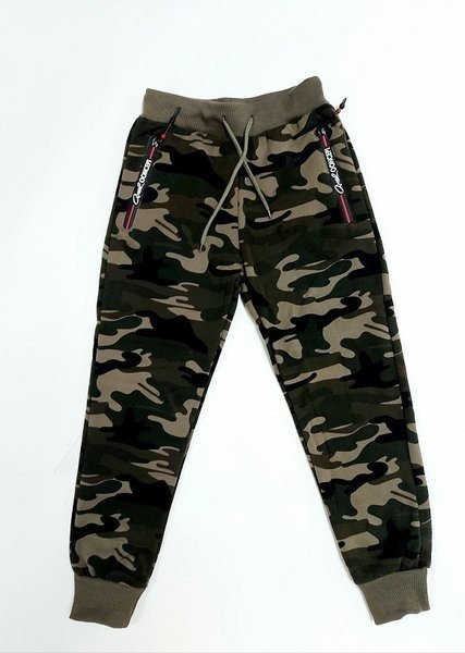 Spodnie dresowe chłopięce młodzieżowe moro OXEL