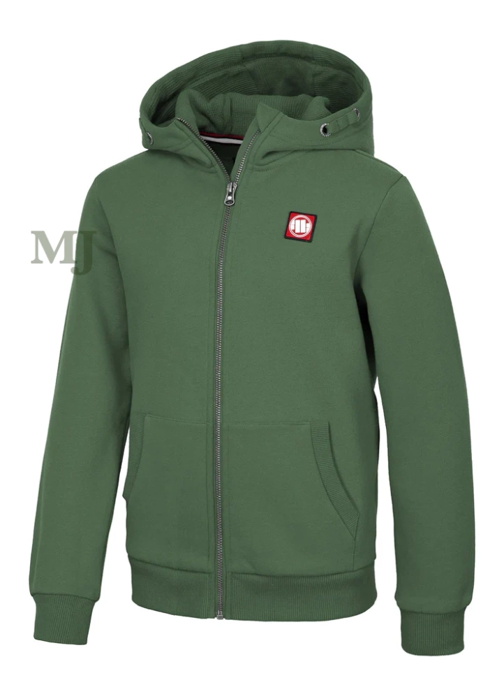 Dziecięca rozpinana bluza z kapturem HILLTOP JUNIOR Oliwkowa
