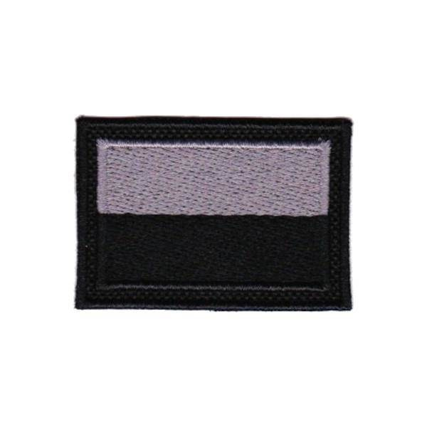 Flaga rzep do munduru emblemat PL biało-czarny