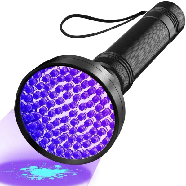 GENETIC® Latarka taktyczna akumulatorowa szperacz uv led do klimatyzacji bursztynu 100LED