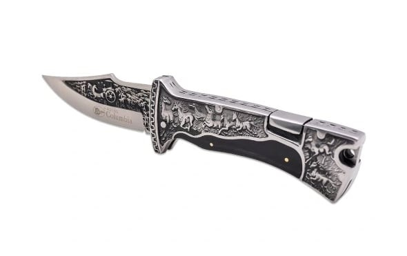 Nóż myśliwski Columbia Składany grawer N-064B