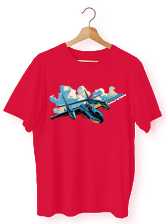 Koszulka T-shirt chłopięca Samolot Lockheed P-38 Lightning czerwona