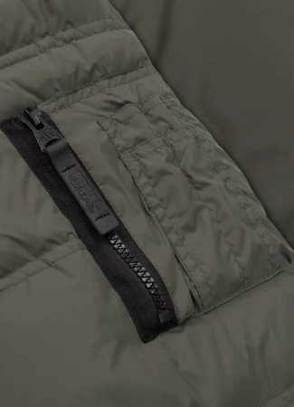 Kurtka zimowa pikowana parka z kapturem Pitbull West Coast KINGSTON II Oliwkowa
