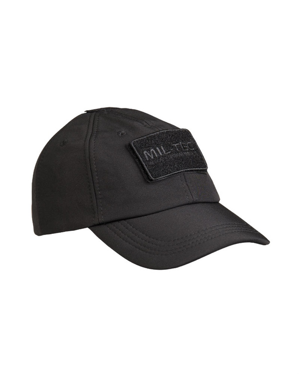 BLACK Mil-Tec SOFTSHELL Baseball Cap - Czapka z daszkiem