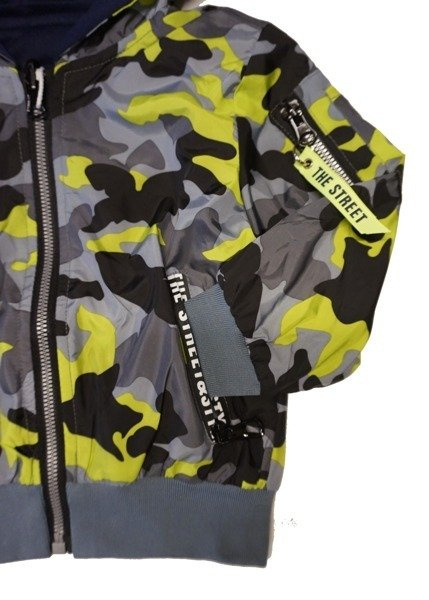 Kurtka bomberka moro/granat dwustronna chłopięca (dziecięca / młodzieżowa)