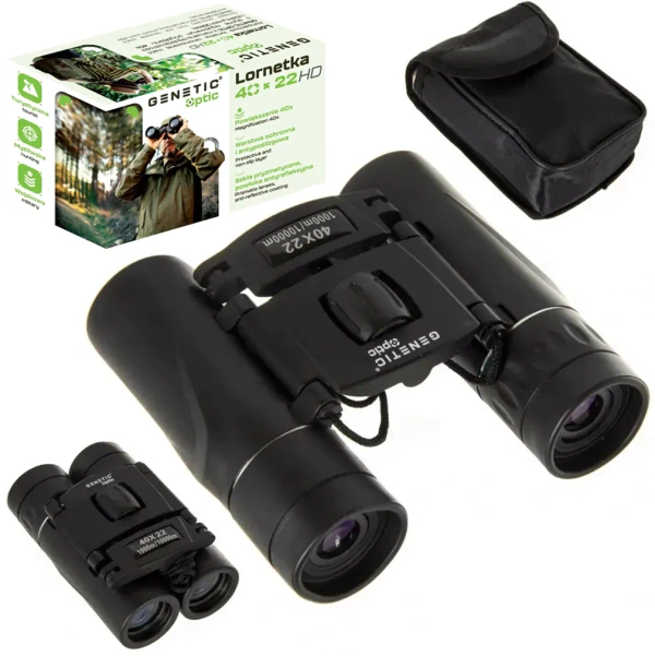 GENETIC® Lornetka 40×22 turystyczna myśliwska wojskowa pryzmat hd