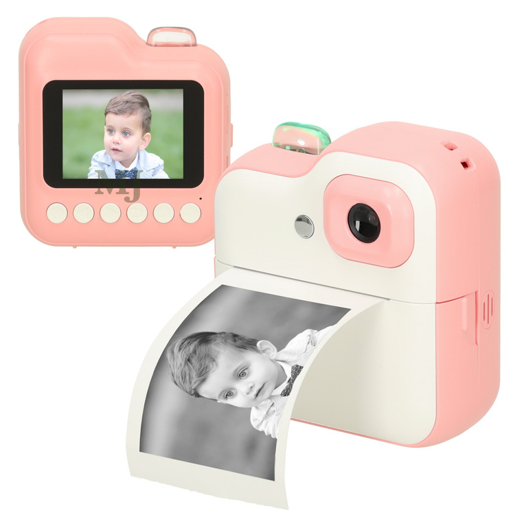 Aparat fotograficzny natychmiastowy, drukarka termiczna + wkłady, karta 32gb różowy