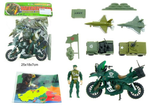 Zestaw żołnierz z motorem