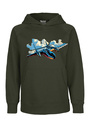 Bluza damska nadruk Samolot Lockheed P-38 Lightning khaki