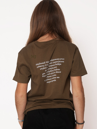 Koszulka T-shirt Miś Wojtek Dziewczęca Khaki 