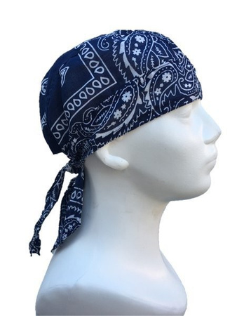 Bandana wiązana granatowa wzór