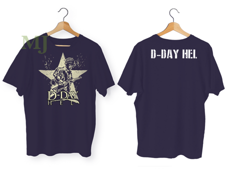 Koszulka T-shirt D-Day Hel Żołnierz Granat